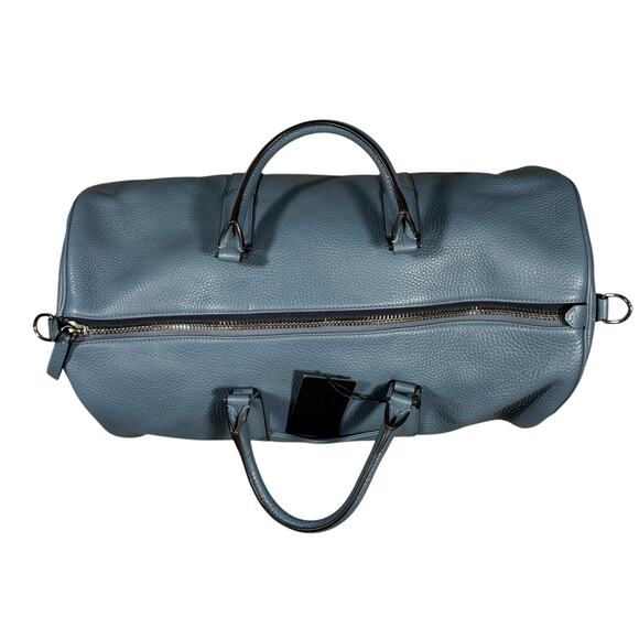 NEW WITH TAGS URI MINKOFF BLUE LEATHER DUFFEL BAG - Picture 4 of 11